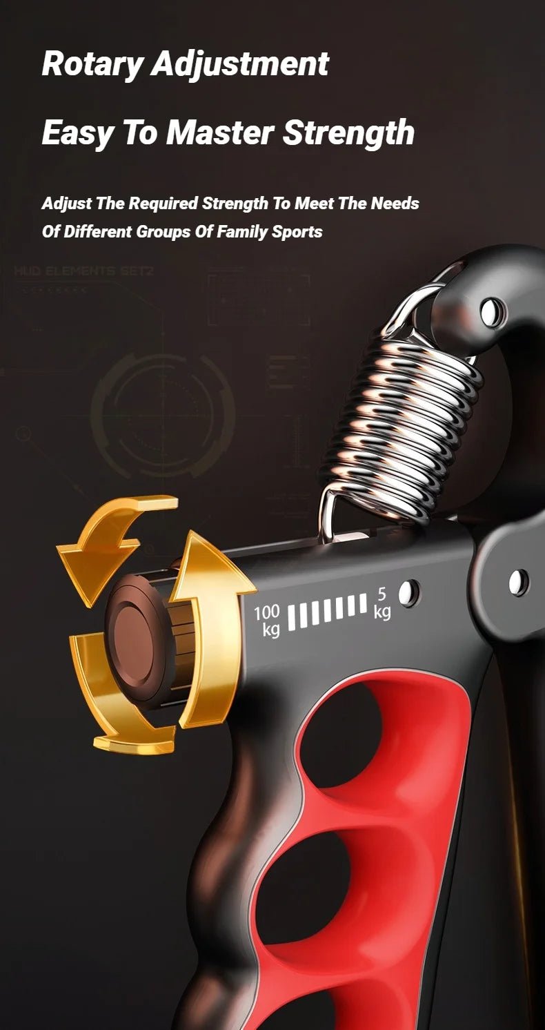 5-100KG Electronic Counting Adjustable Grip For Rehabilitation Hand Muscle Strength Gym Wrist Strengthener Recovery Fitness